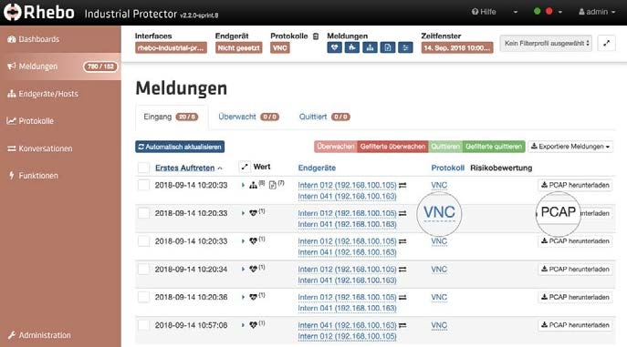 documentation of atypical VNC communication